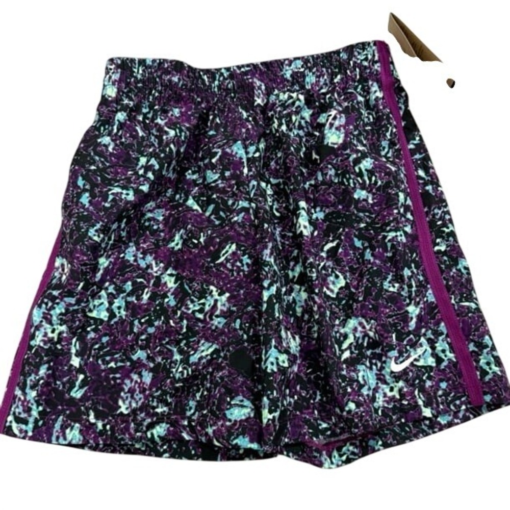 Nike Dri-FIT Training Shorts Kids Small Purple/Black/Blue NWT